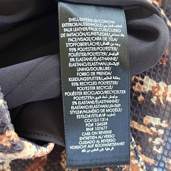 NWT ALICE + OLIVIA Carter Vegan Leather Snake Print Mini Skirt Size 8 - Picture 10 of 11